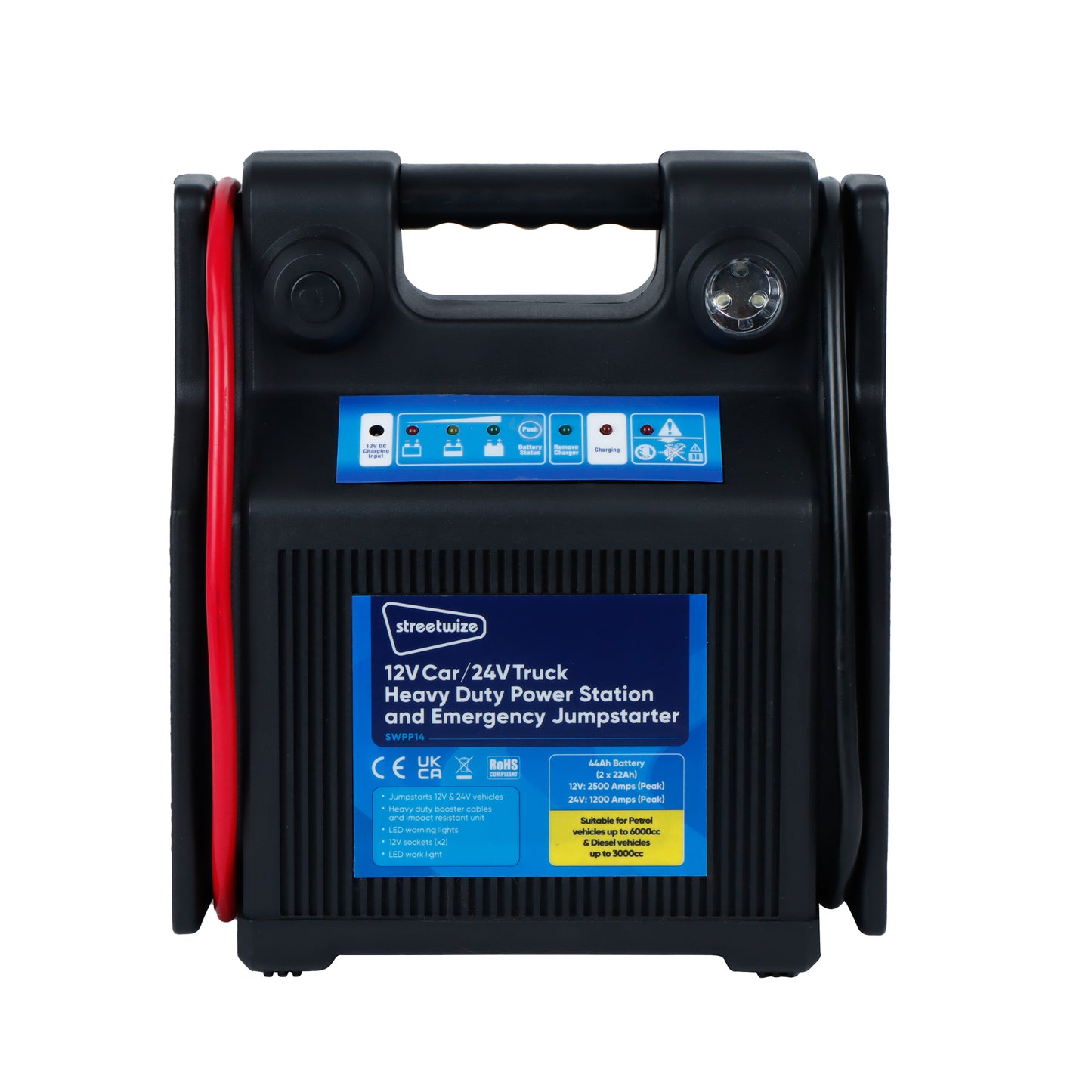 12V/24V 44Ah Heavyweight Power Station & Emergency Jumpstart (Petrol 6000cc/Diesel 3000cc)