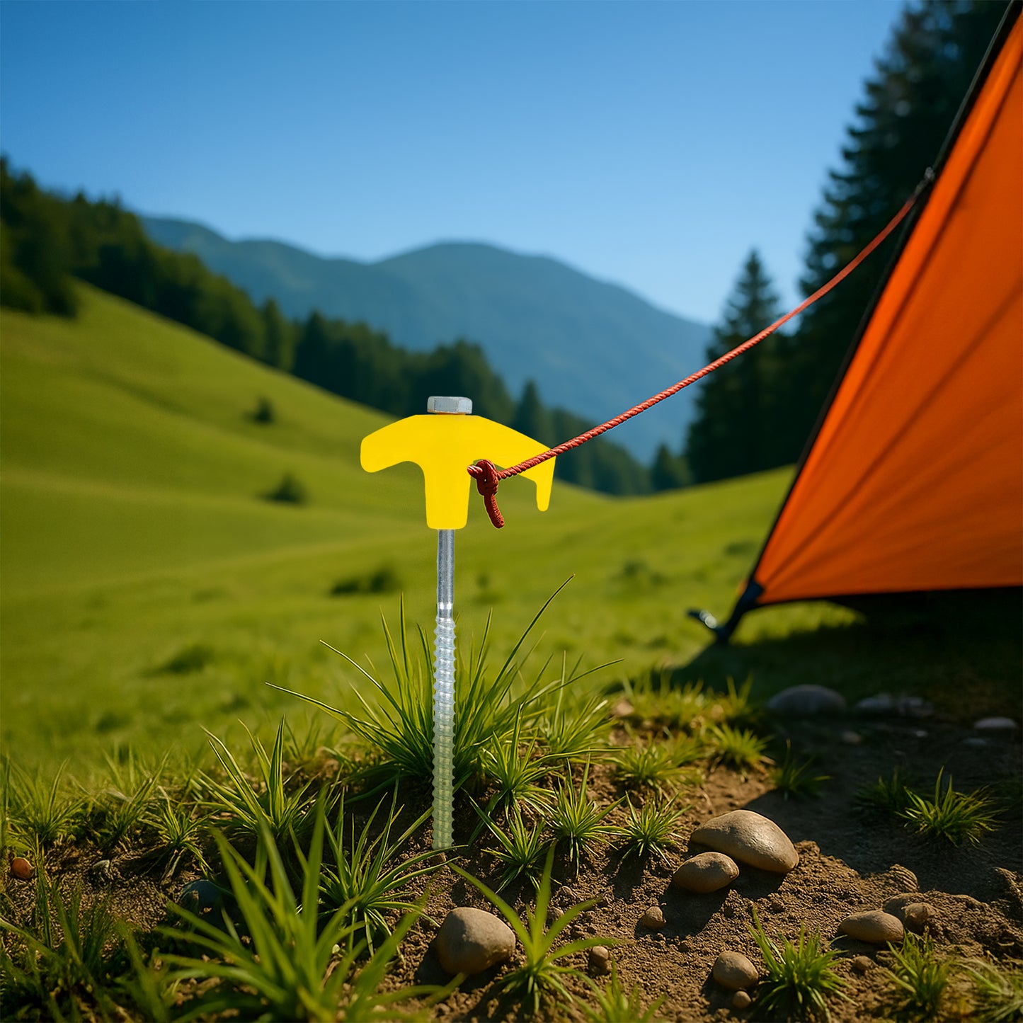 20Pc Camping Screw In Thread Pegs