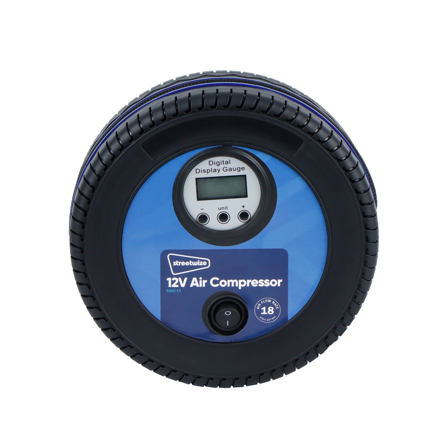 250PSI 12V Tyre Shape Digital Air Compressor With Auto Shut-Off