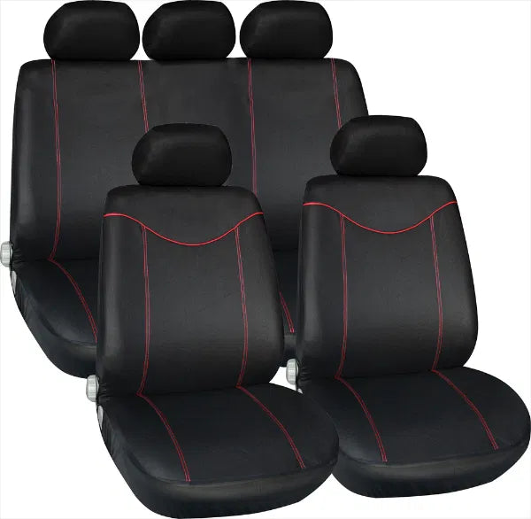 Alabama Seat Cover Set -Black/Red