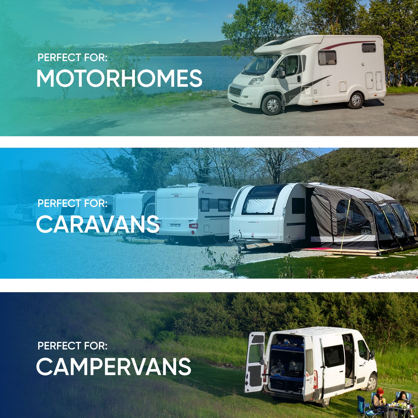 LED Push Light For Motorhomes, Caravans And Campervans