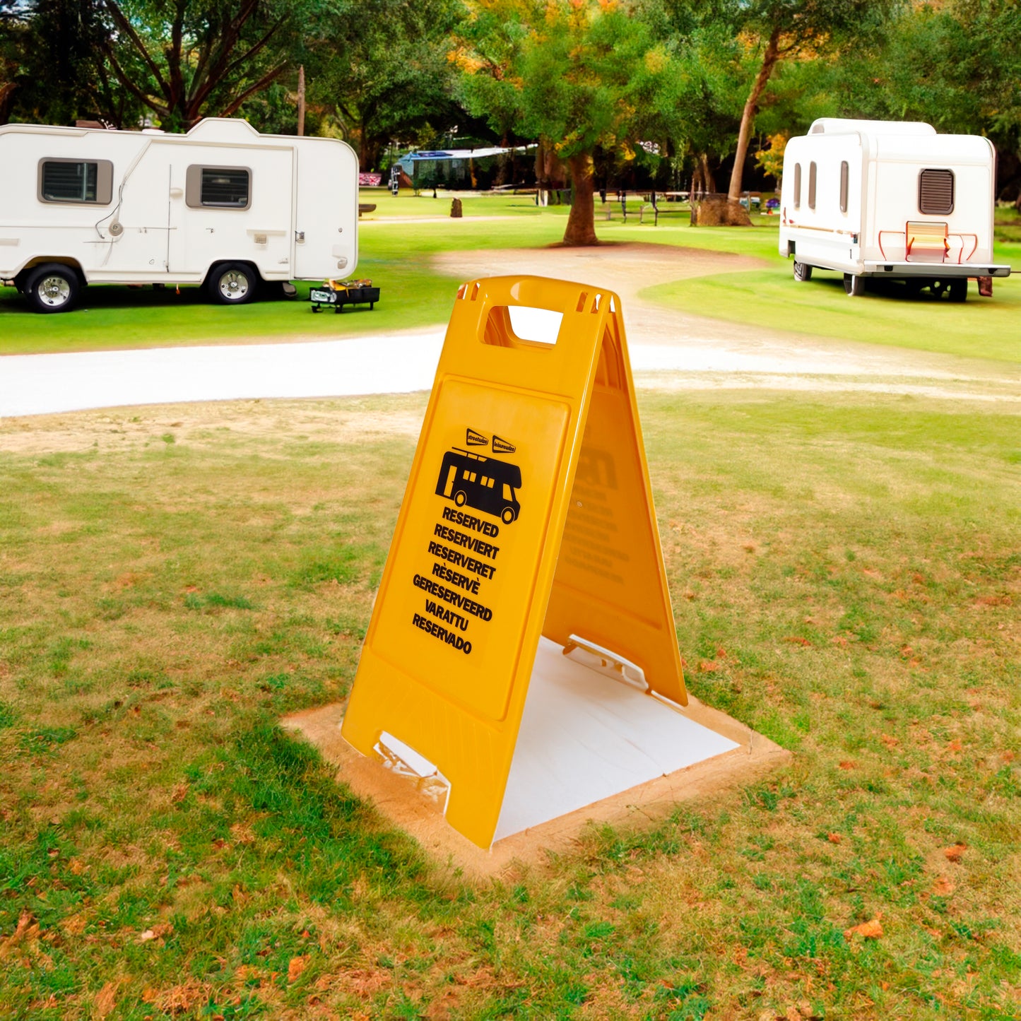 Motorhome Pitch Reserve Sign