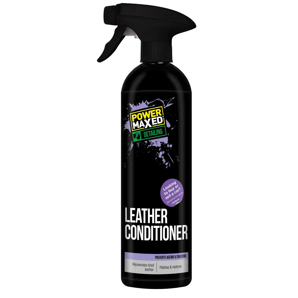 Power Maxed Leather Conditioner in a spray bottle