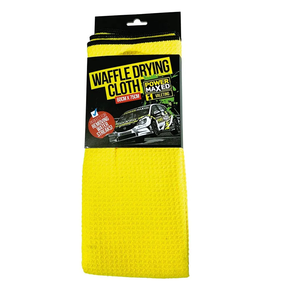 Power Maxed Yellow Waffle Drying Cloth 60cm x 75cm