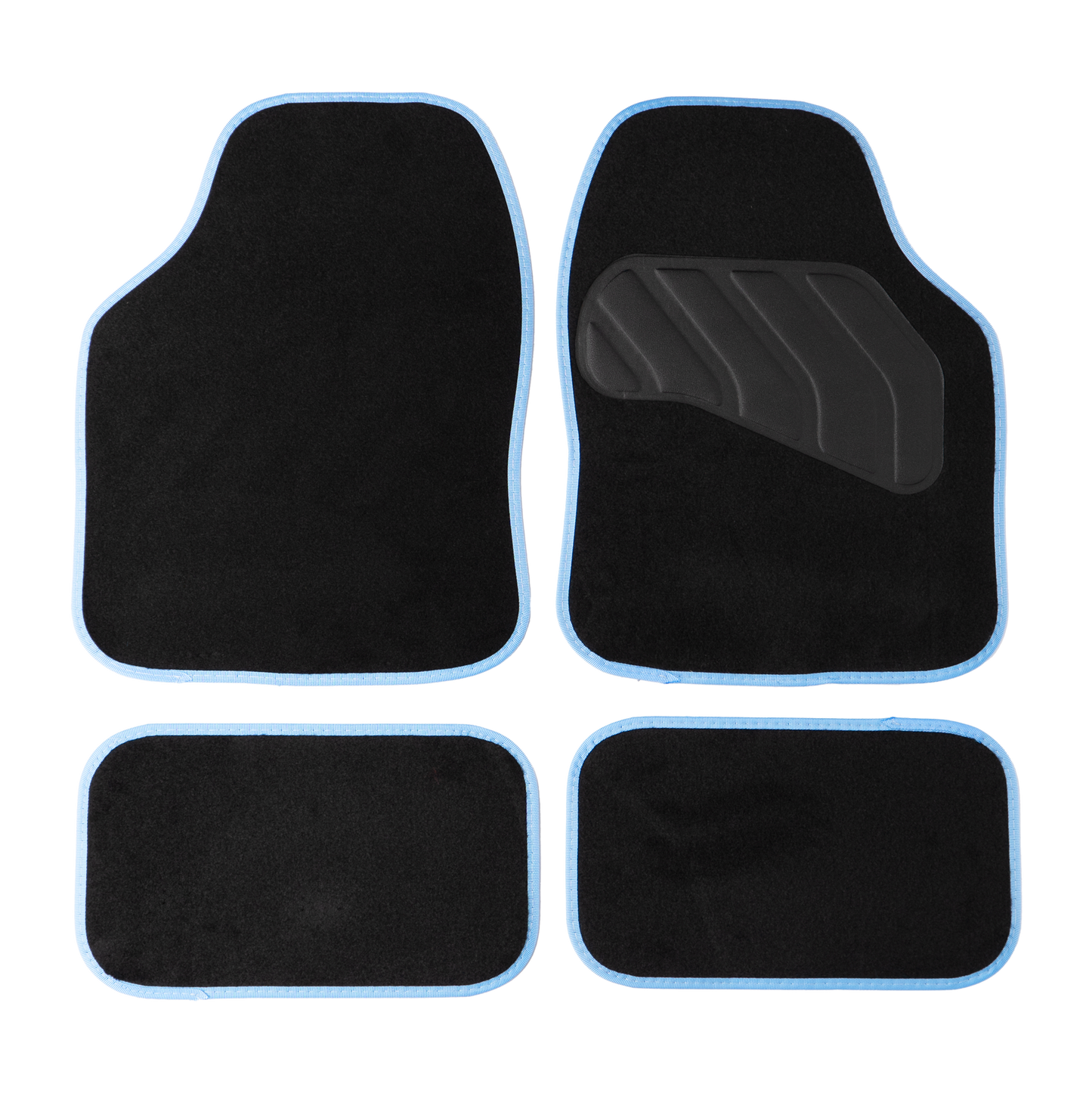 Sakura Pastel Carpet Mat: PVC Welded Heelpad Light Blue