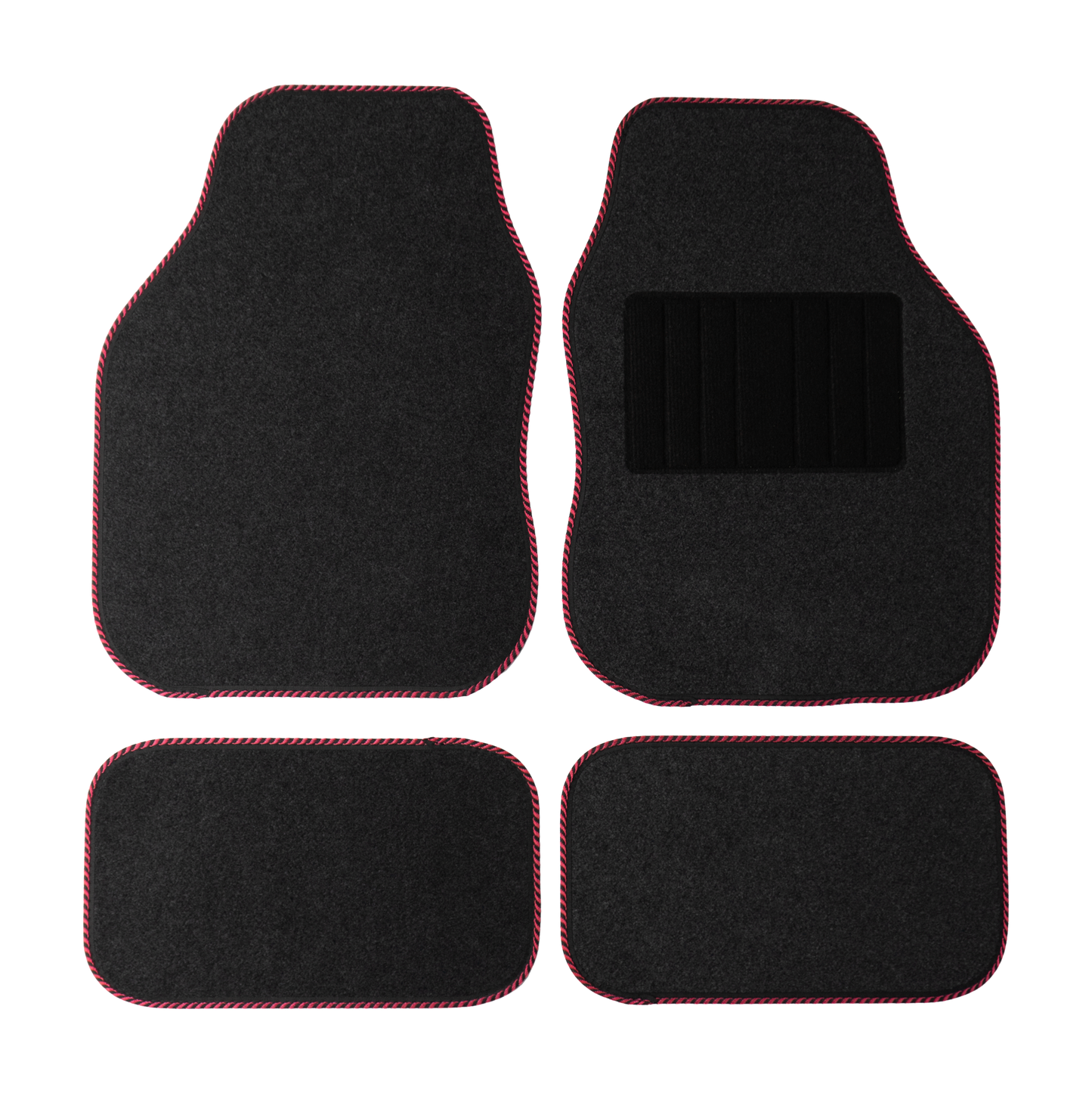 Sakura Universal Carpet Mat Set (Grey/Red)