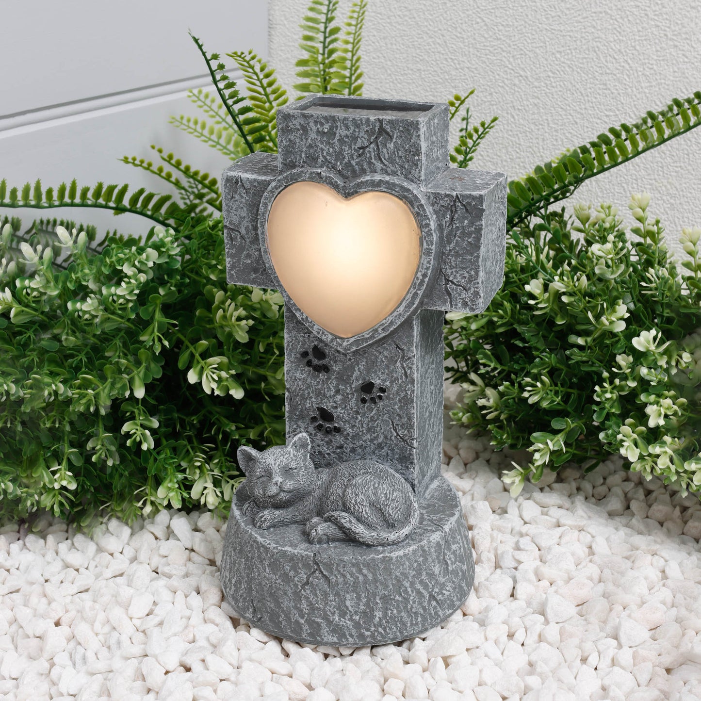 Solar LED Cat Memorial Light