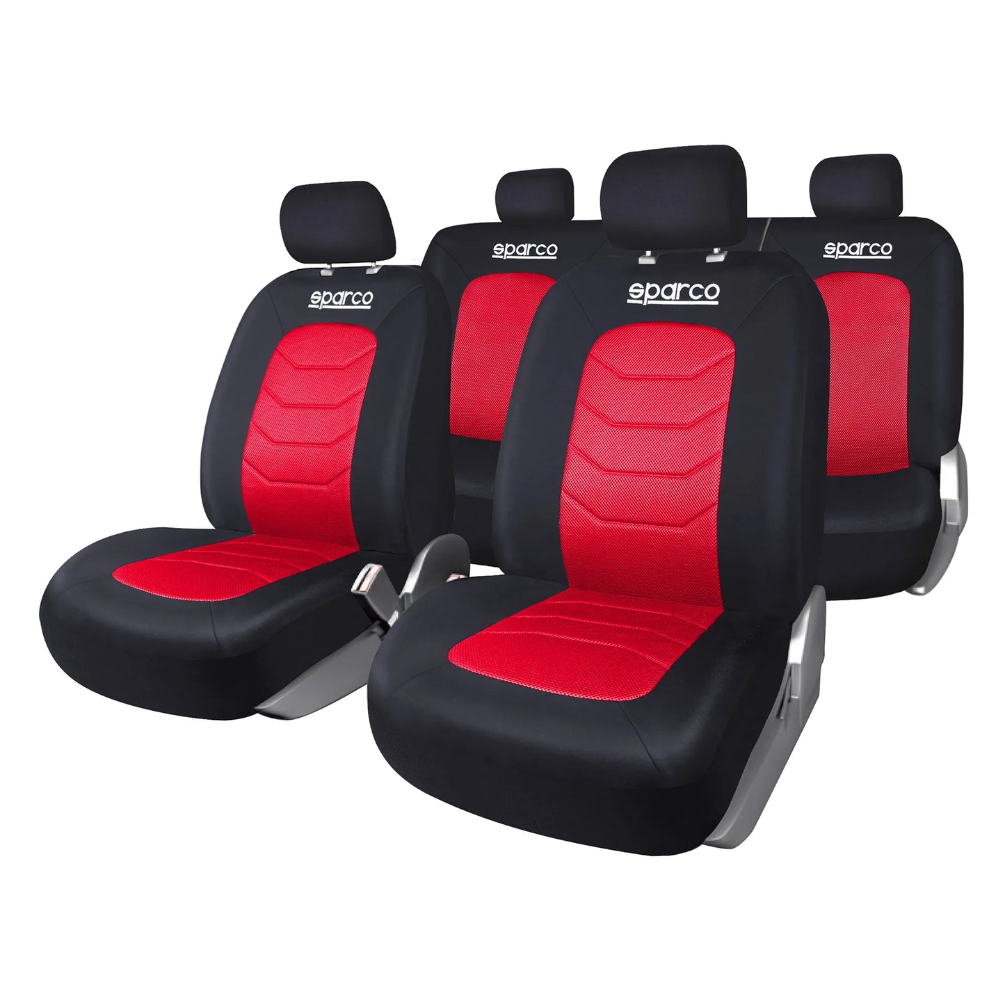 Sparco Front and Rear Seat Cover Set Red
