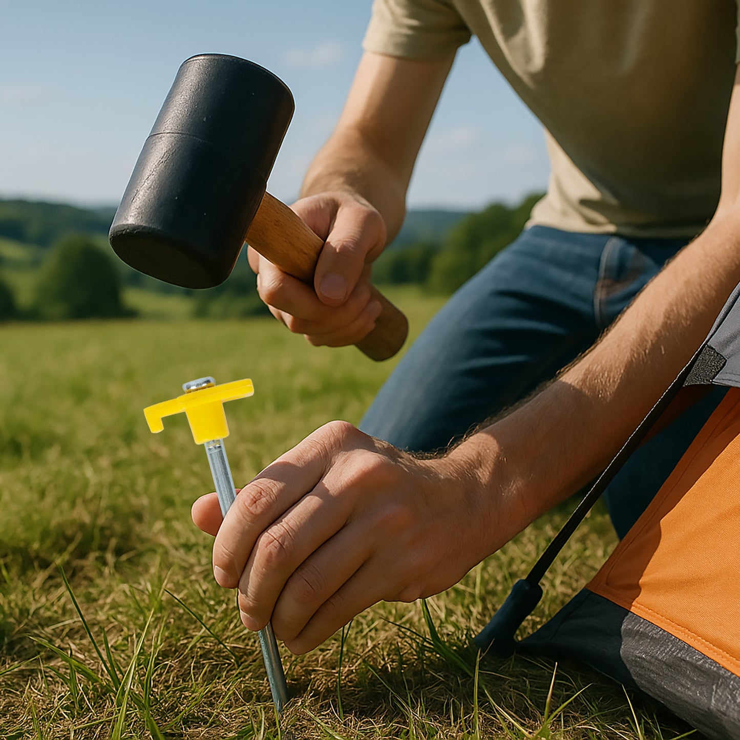 Streetwize Yellow Metal Pegs