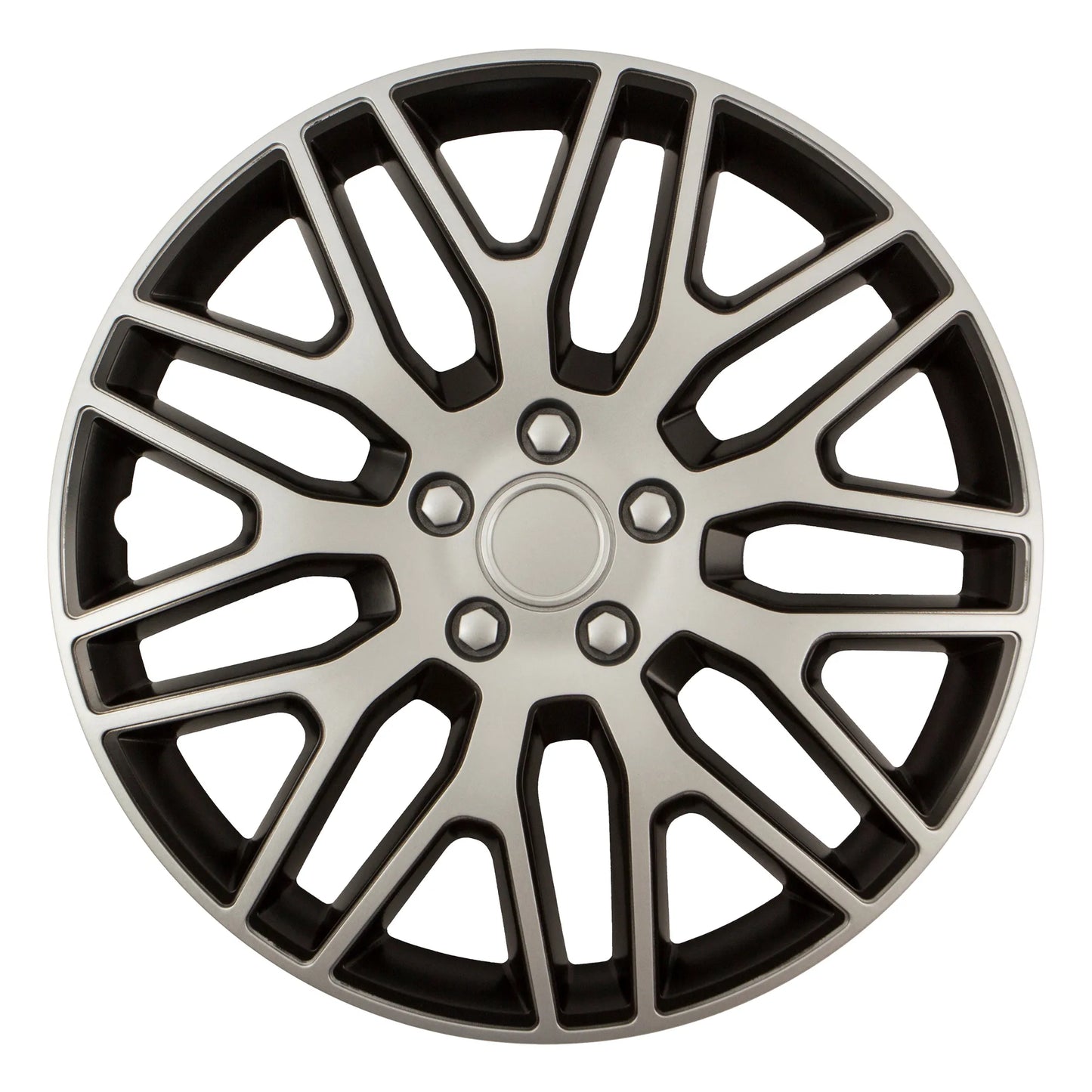 Versaco 15 Inch Dakar Silver Black Wheel trims