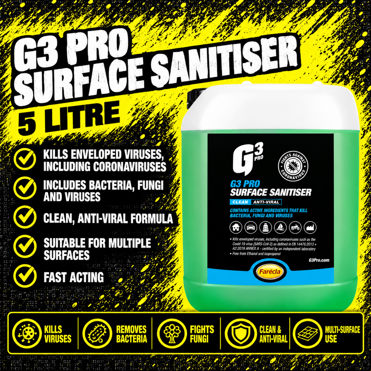 Farécla G3 Pro Surface Sanitiser 5L