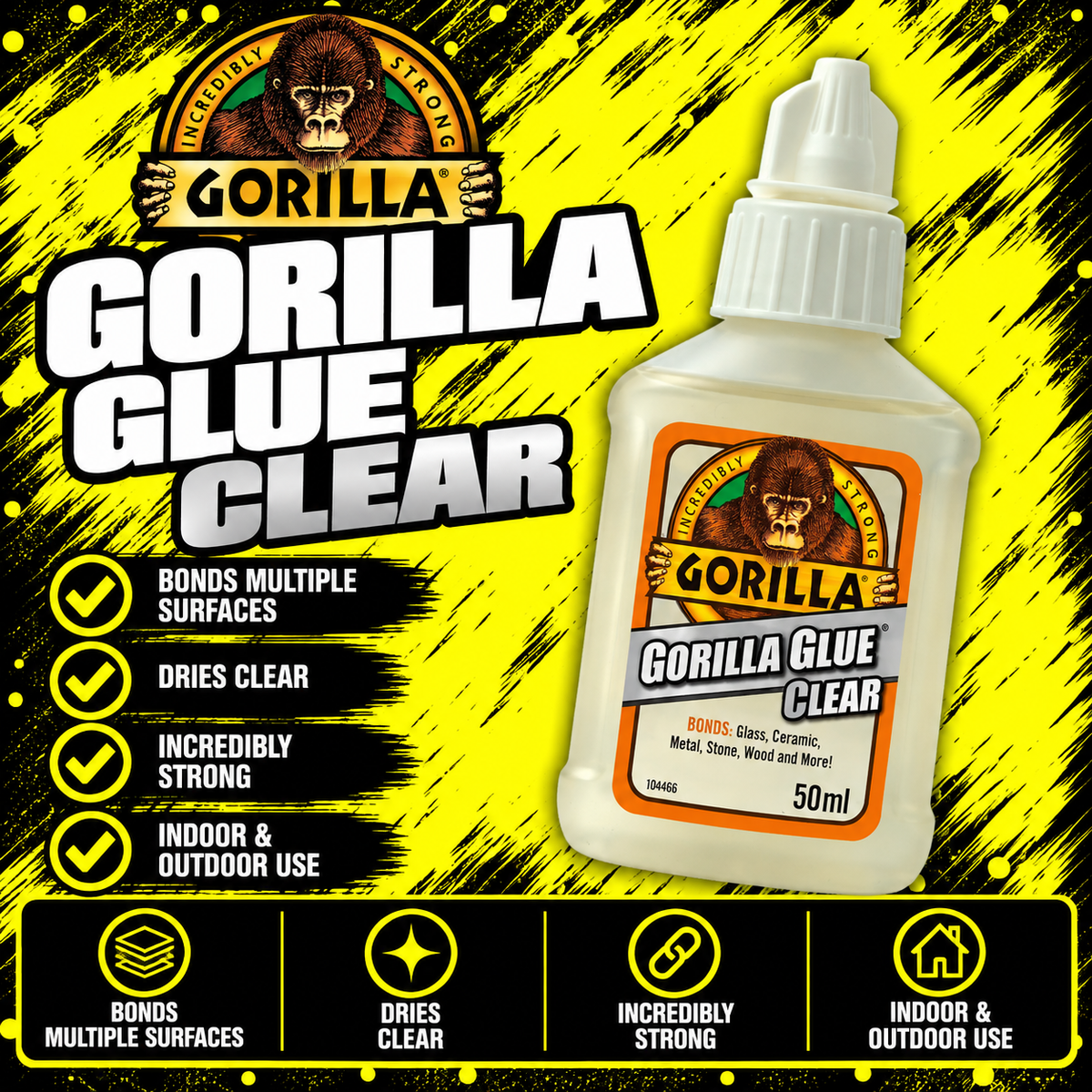Gorilla Glue Clear 50ml crystal clear adhesive