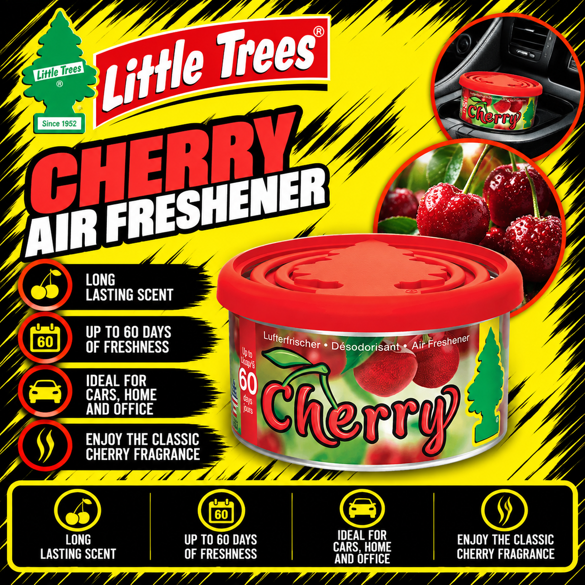 LITTLE TREES Cherry Fiber Can Air Freshener