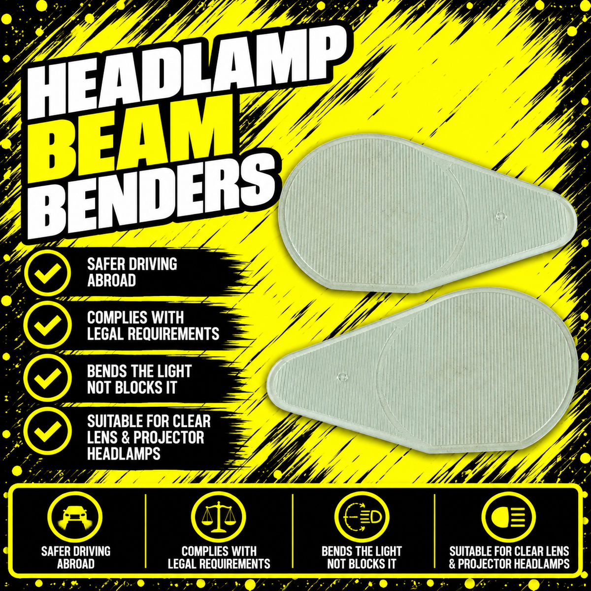 Metro Ultra Beam Benders headlamp converters for driving abroad