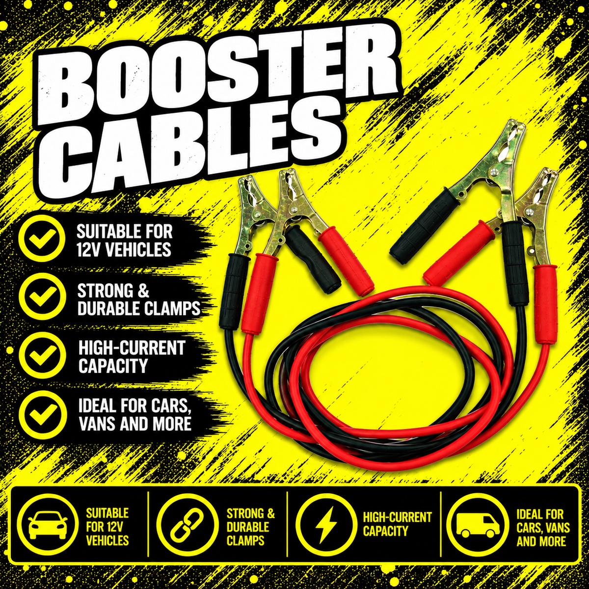 Sakura 120A Booster Cables 2m