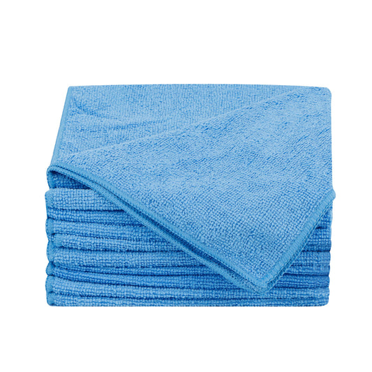 10 Pck Blue Microfiber Cloths 