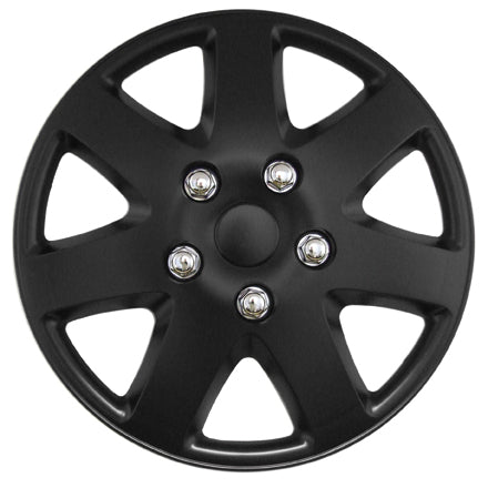 14" Tempest Matt Black Premium Dish Wheel Trim Set