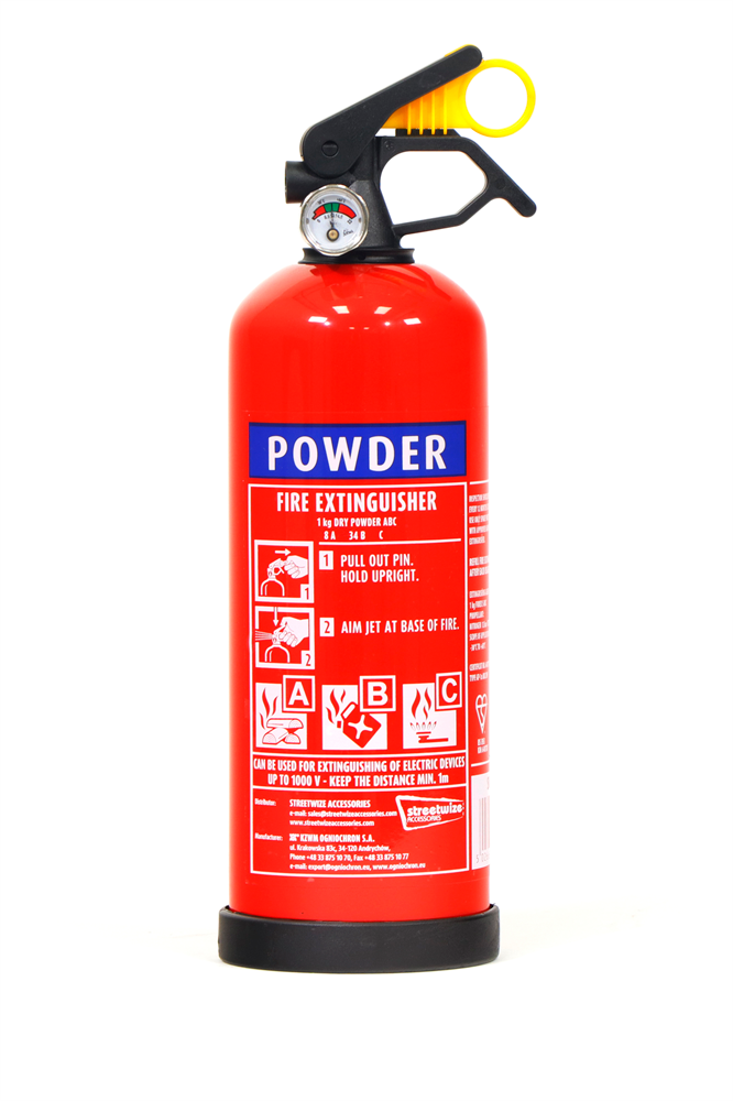 1 Kg Fire Extinguishers ABC Dry Powder with Gauge