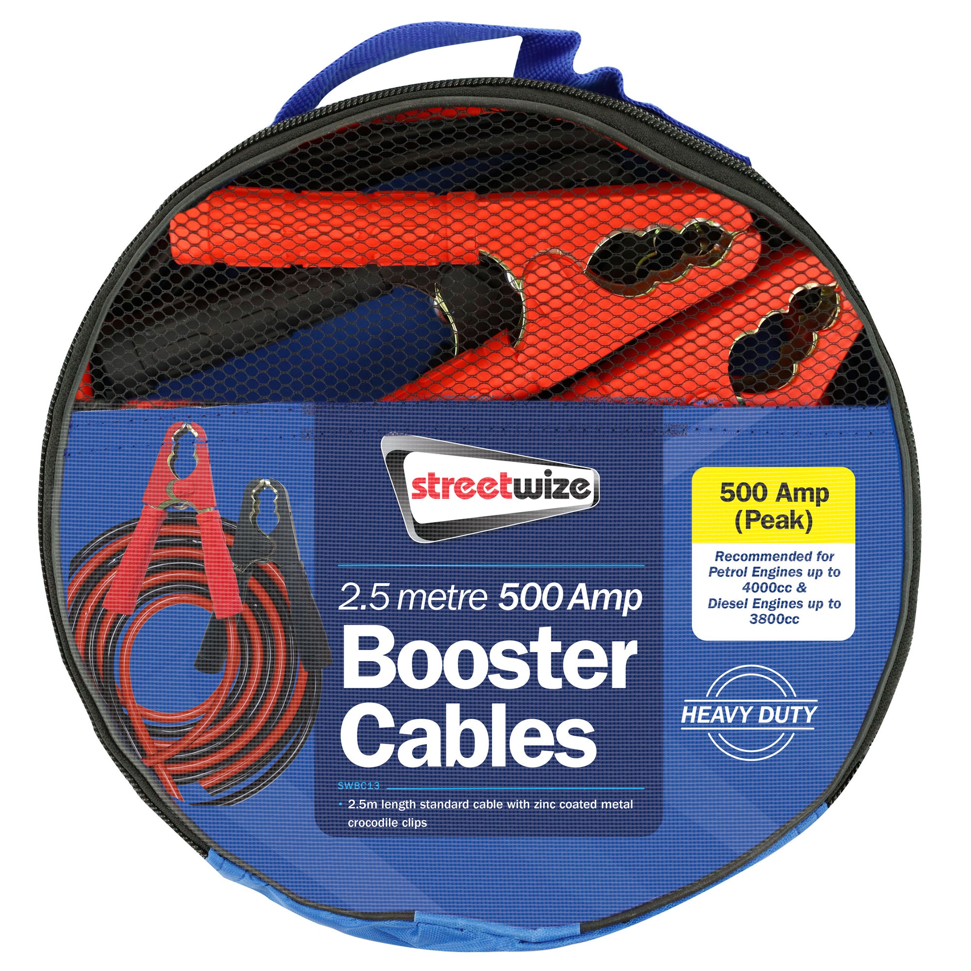 2.5M HD 500 Amp Booster Cables
