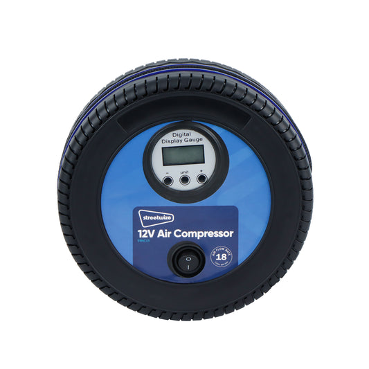 250PSI 12V Tyre Shape Digital Air Compressor With Auto Shut-Off