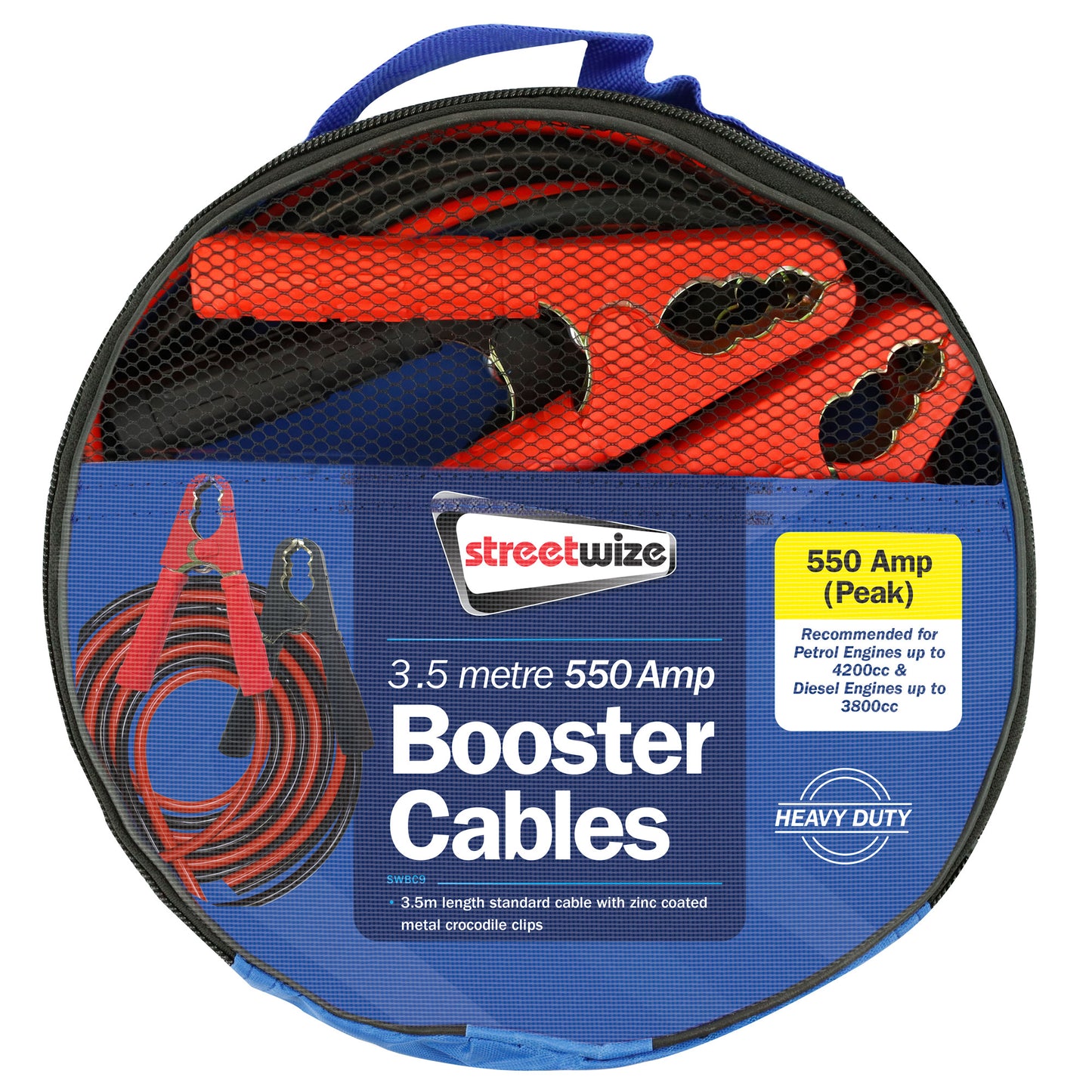 3.5M 500 (Peak) Amp Commercial Booster Cables
