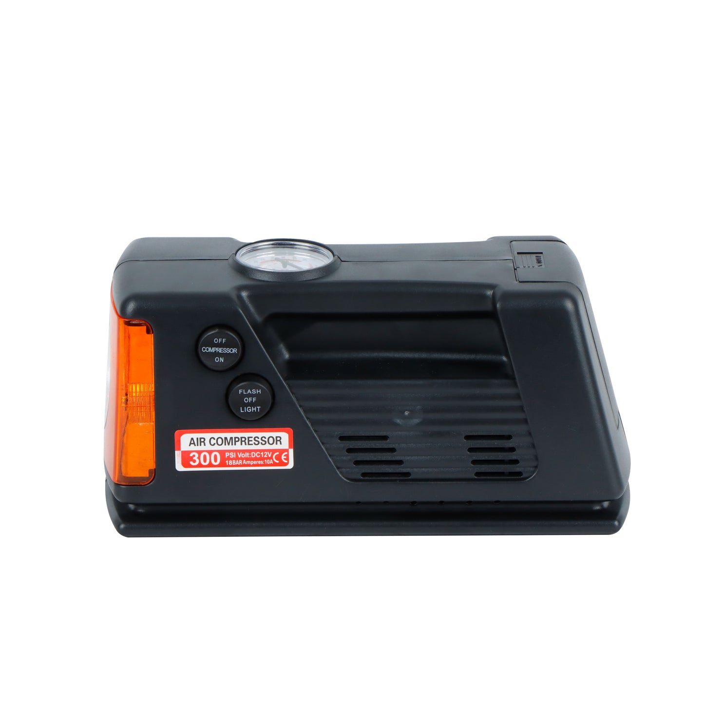 300PSI 12V 3-in-1 Analogue Air Compressor With LED Torch