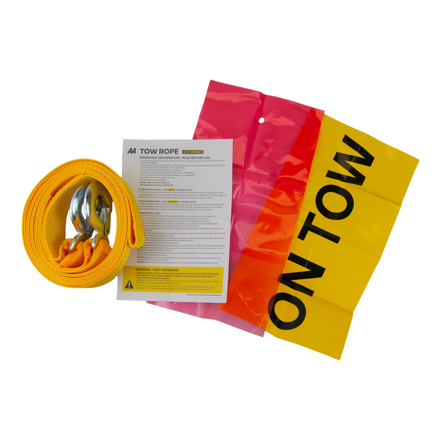 AA 3.5 Tonne Tow Rope 4m