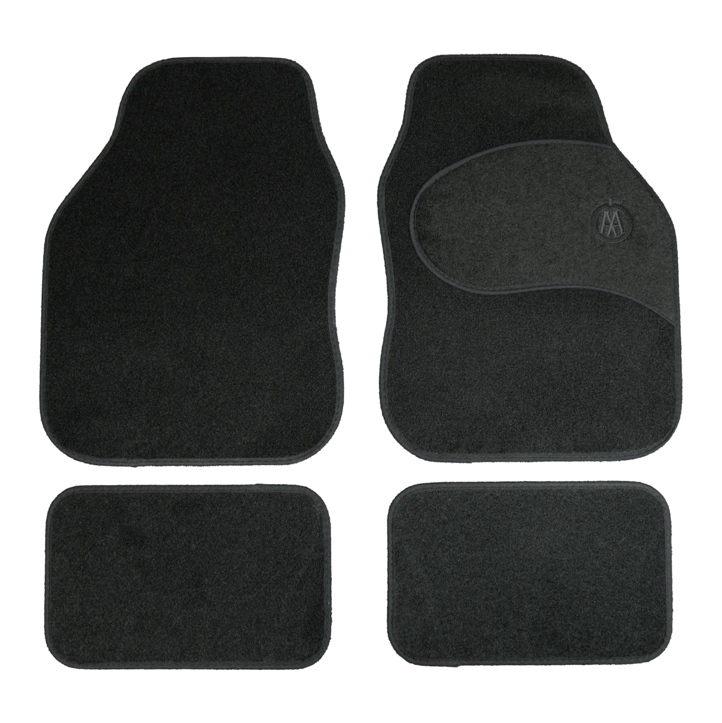 AA Black Deluxe Carpet with Black Heel-Pad and Embroidered Logo