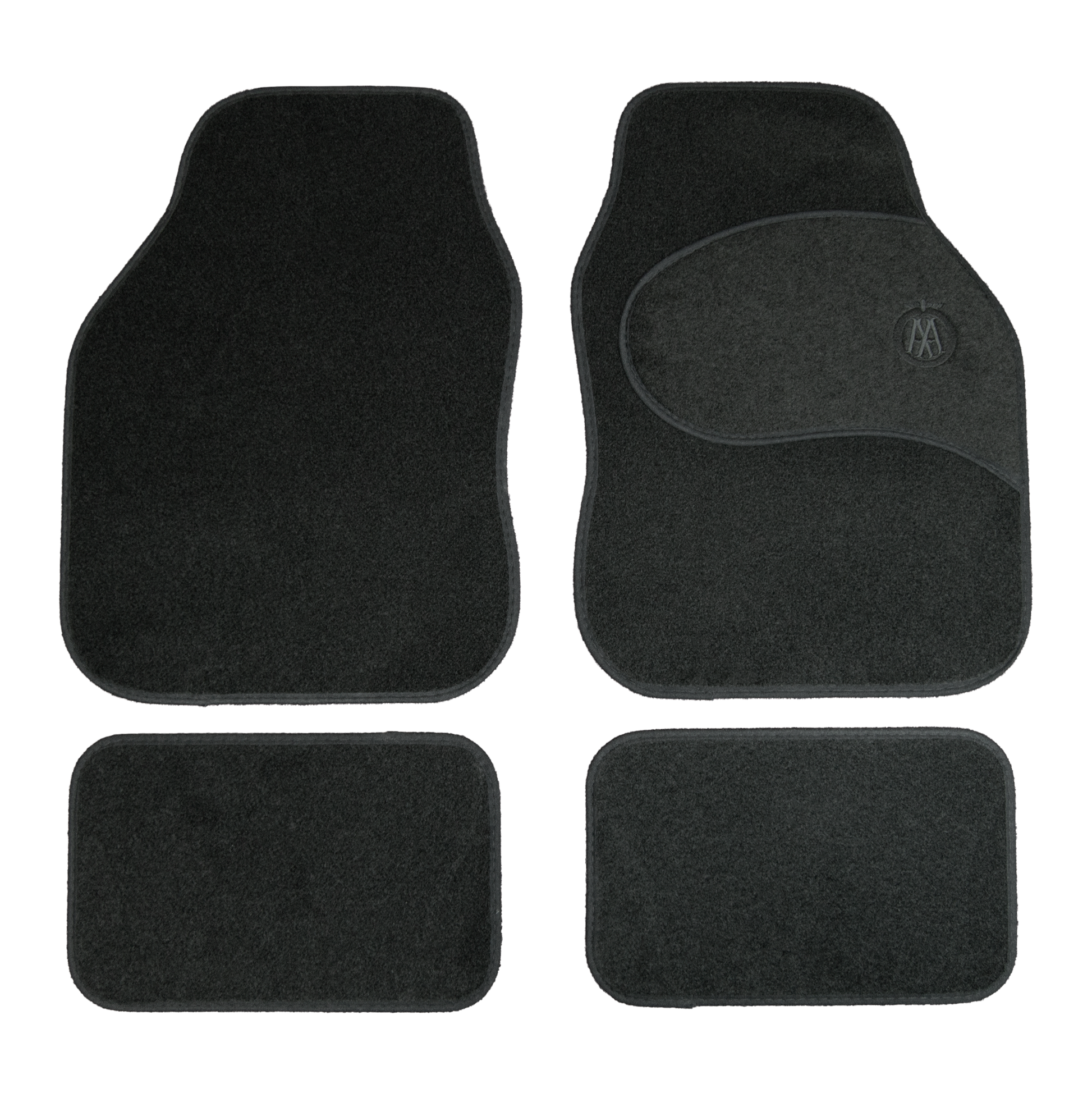 AA Black Deluxe Carpet with Black Heel-Pad and Embroidered Logo