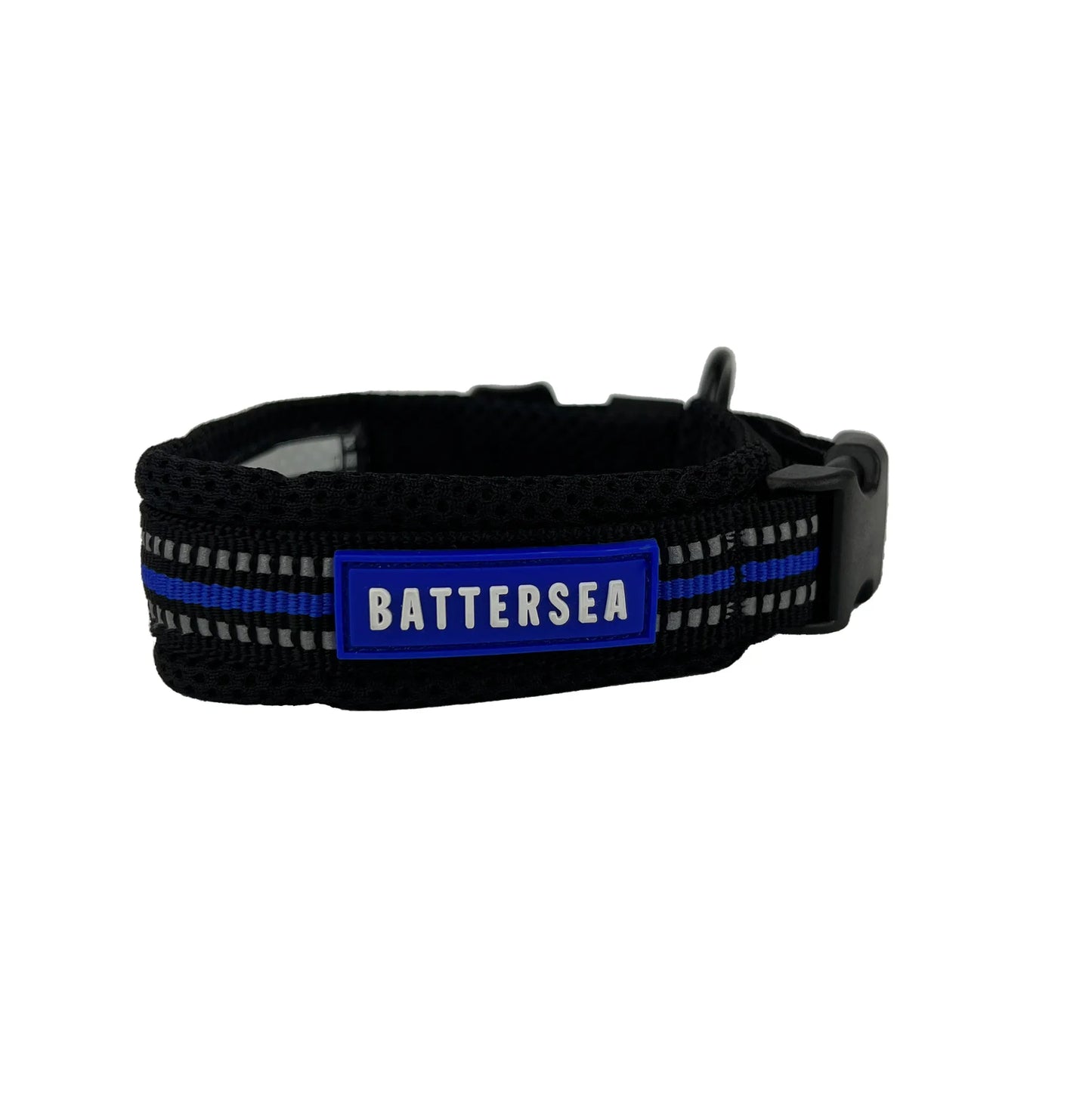 Battersea Reflective Dog Collar Blue