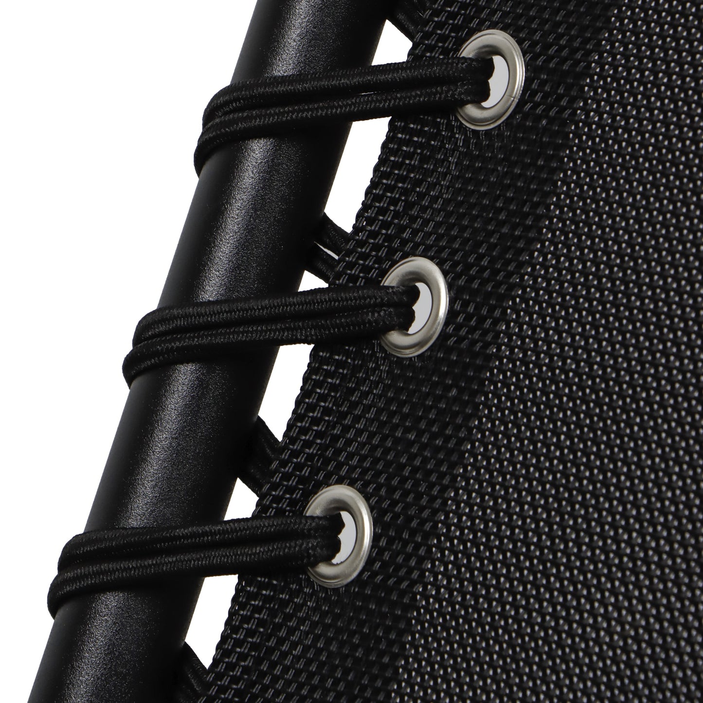 Close Up Of The Foldable Black Lounger 