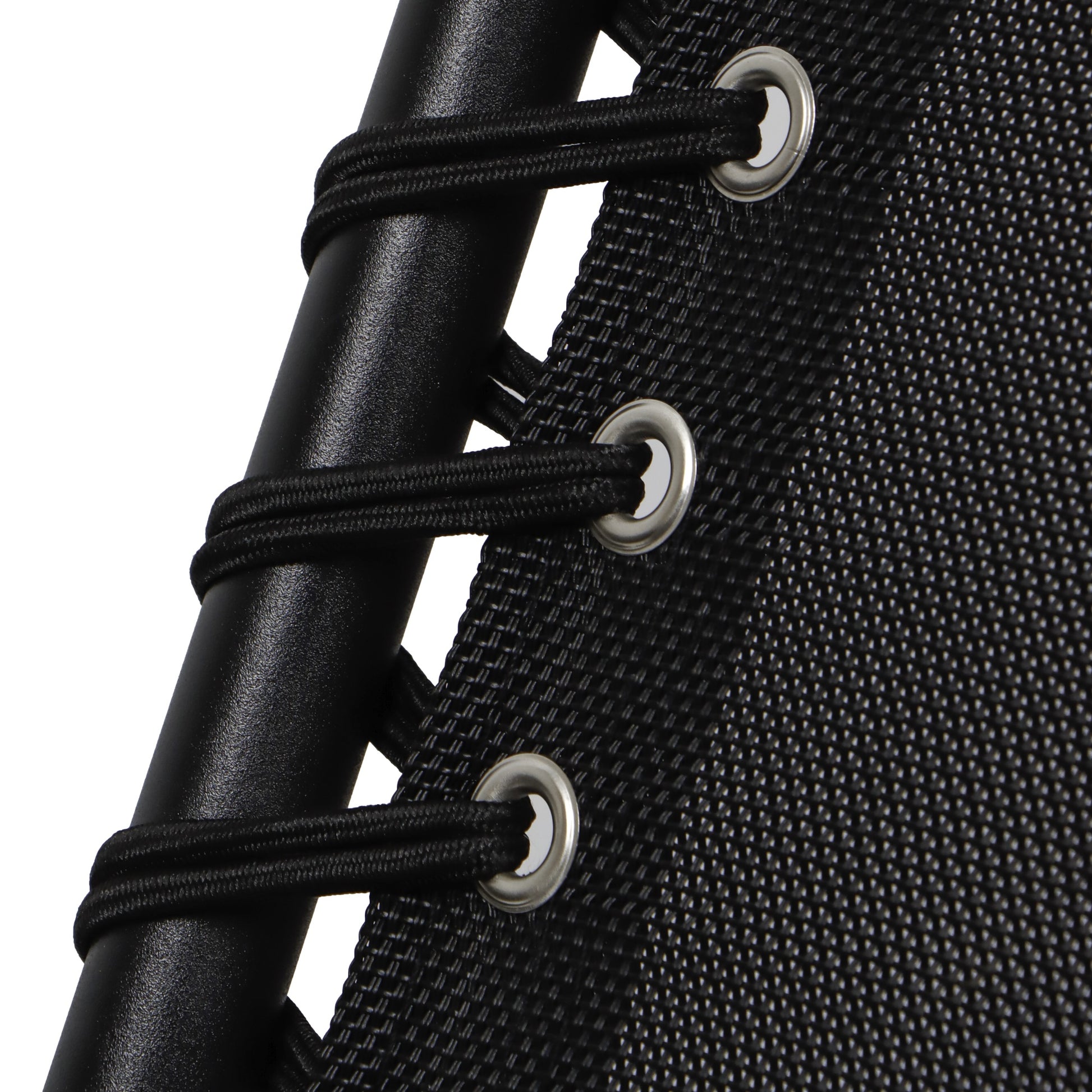 Close Up Of The Foldable Black Lounger 