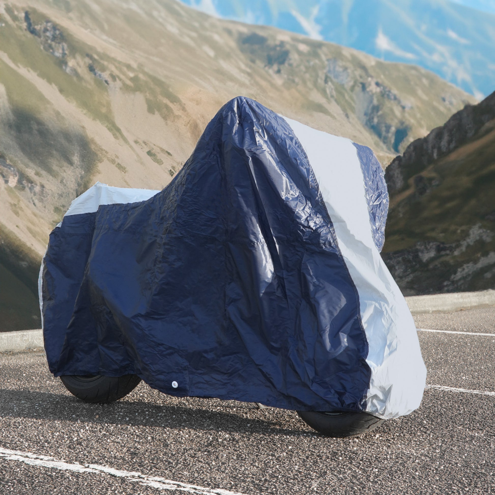 Blue And Grey Motorcycle Cover 