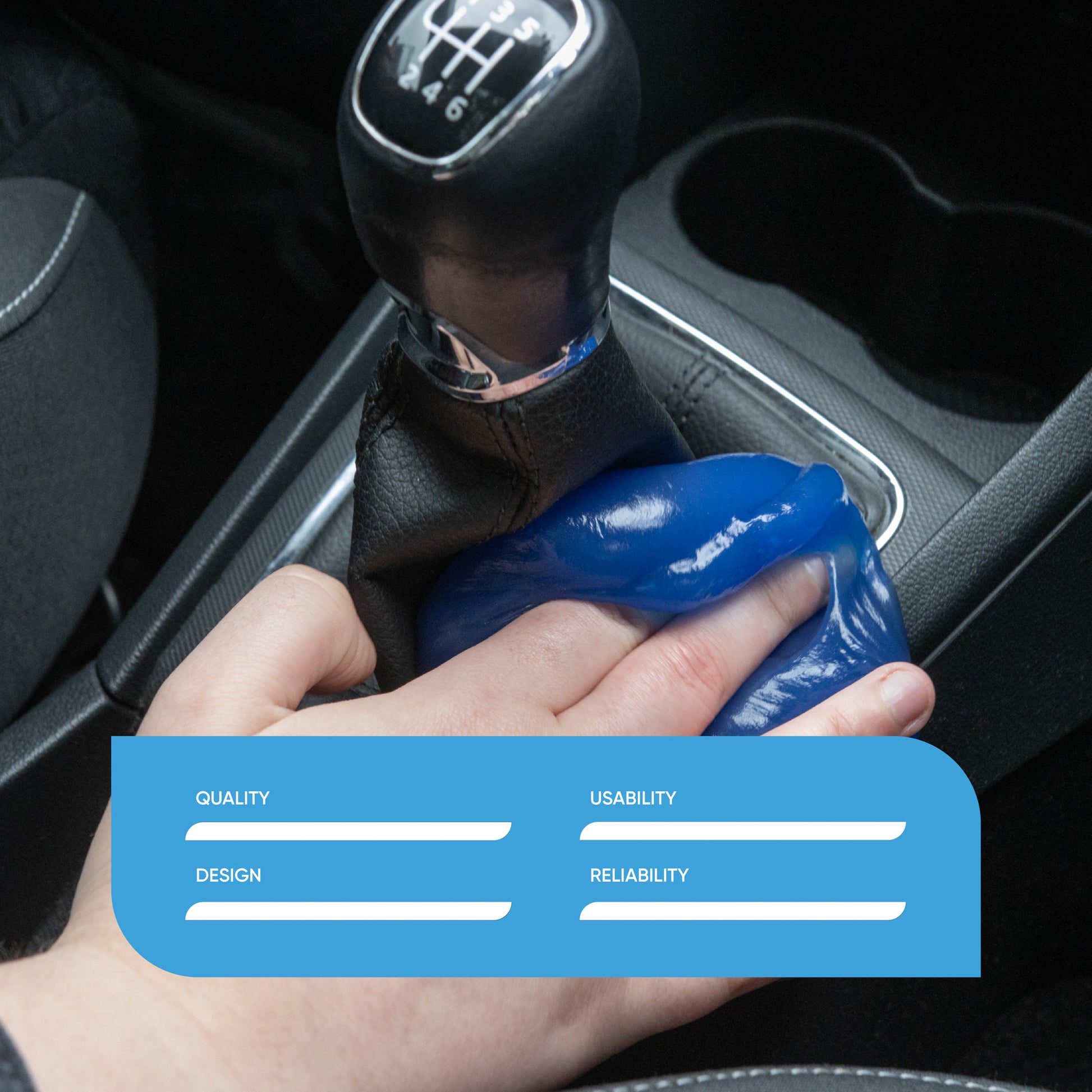 Blue Putty To Clean The Interior Of The Car 