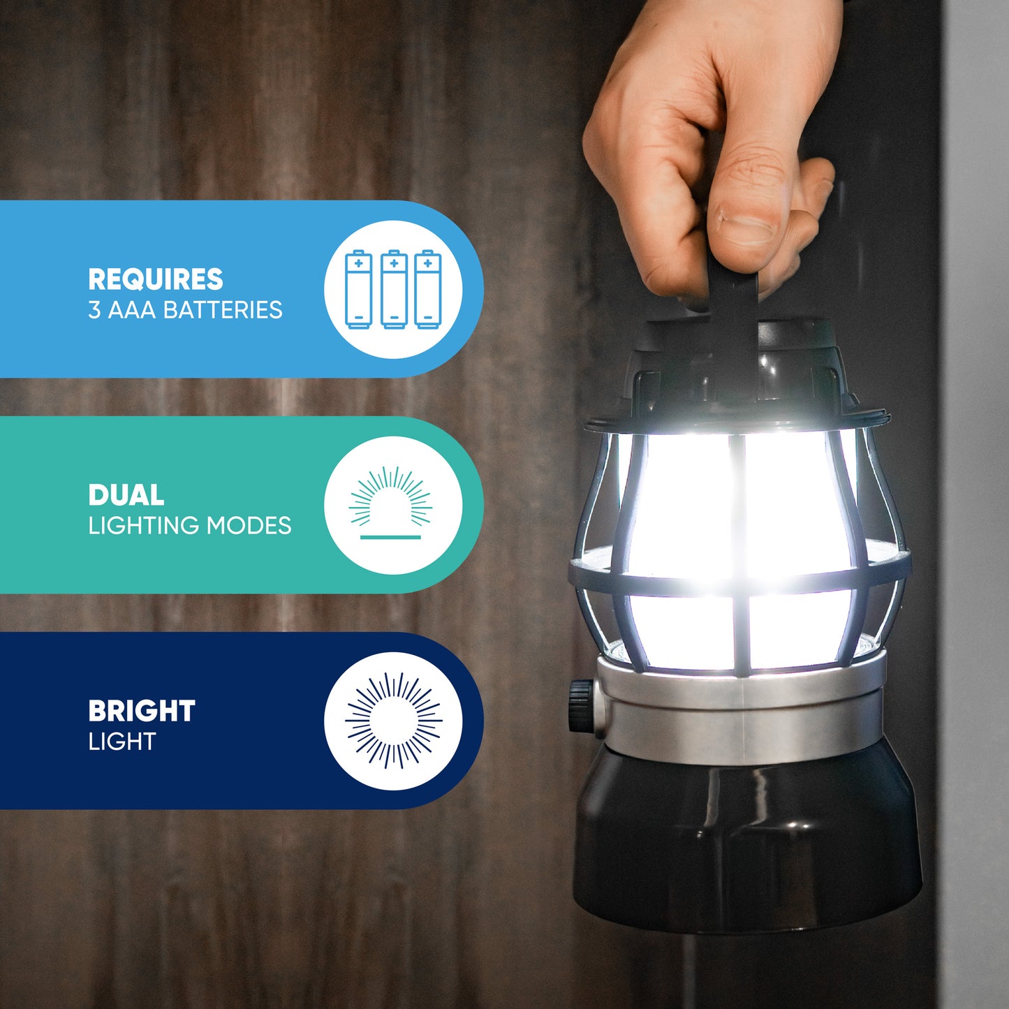 Camping Light Requires 3 AAA Batteries 