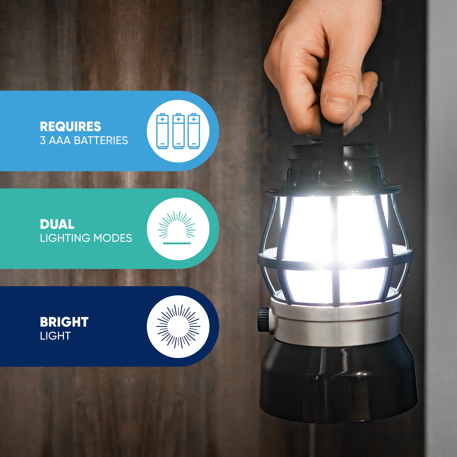 Camping Light Requires 3 AAA Batteries 