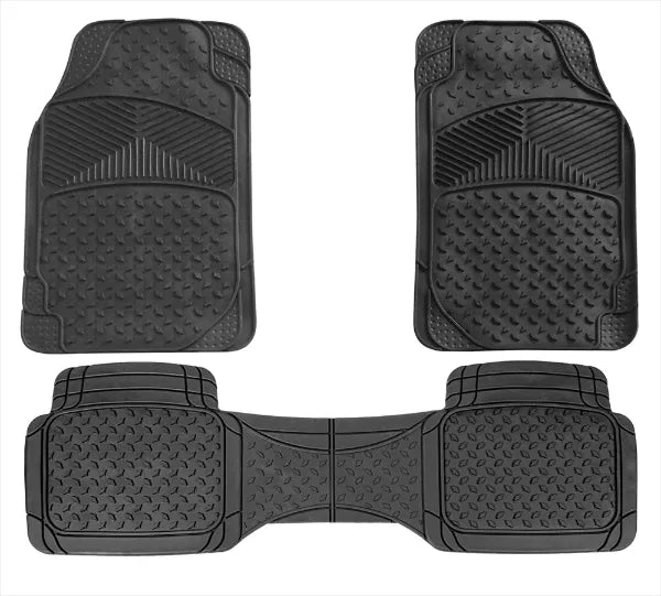 Canberra Rubber Car Mat Set with Full Cross Rear
