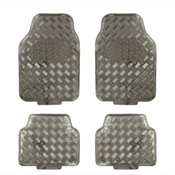 Checker Plate Mat Set Carbon 