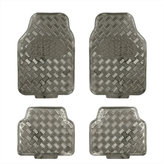 Checker Plate Mat Set Carbon 