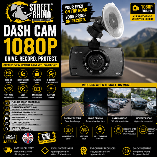 Dash Cam 1080P Car Camera DVR Night Vision G Sensor Parking Mode Recorder
