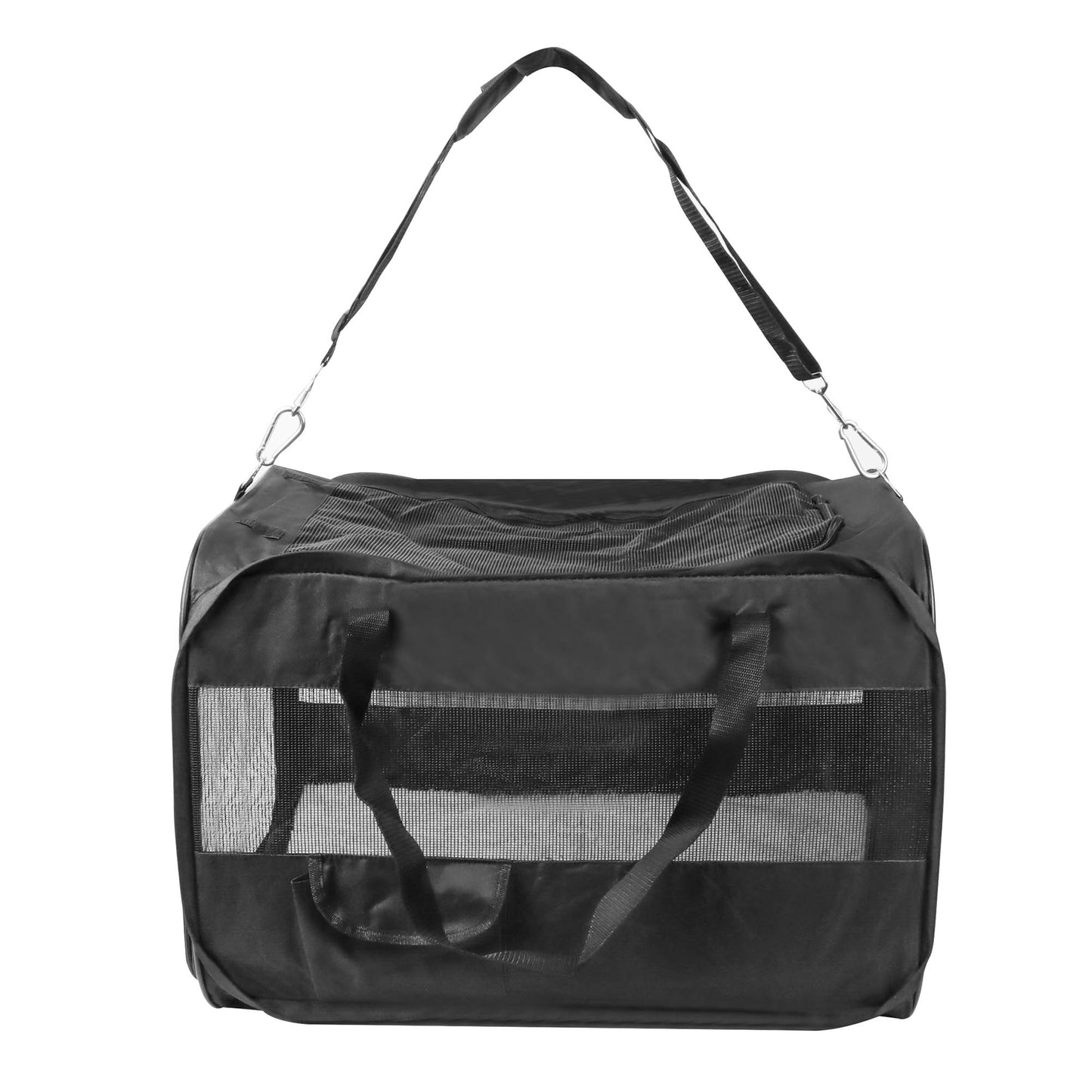 Deluxe Foldable Fabric Pet Car Kennel - Black