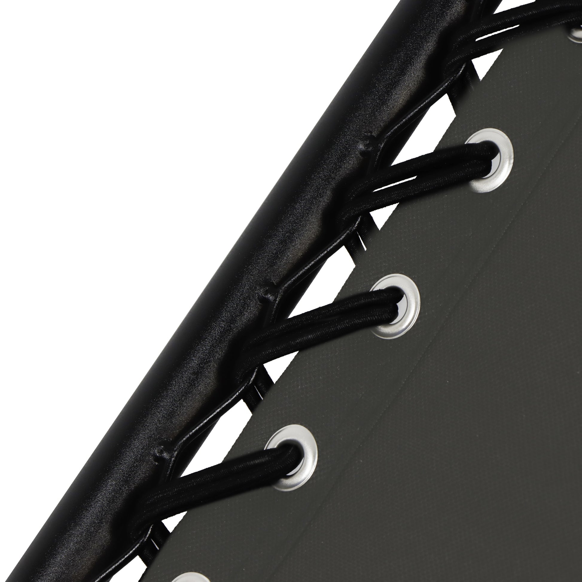 Grey Foldable Chair With Black Frame 