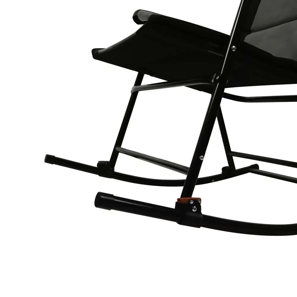 Grey Rocking Chairs With Black Fame 