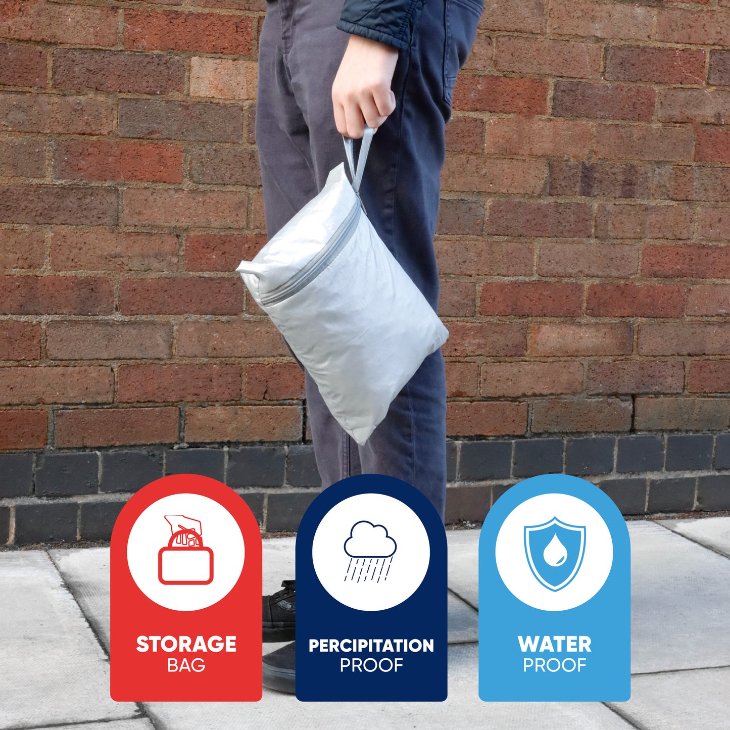 Large Motorcycle Cover Packed Away