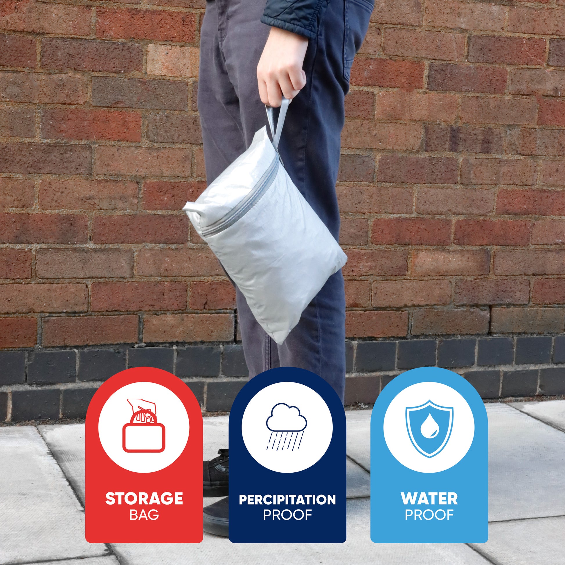 Large Motorcycle Cover Packed Away