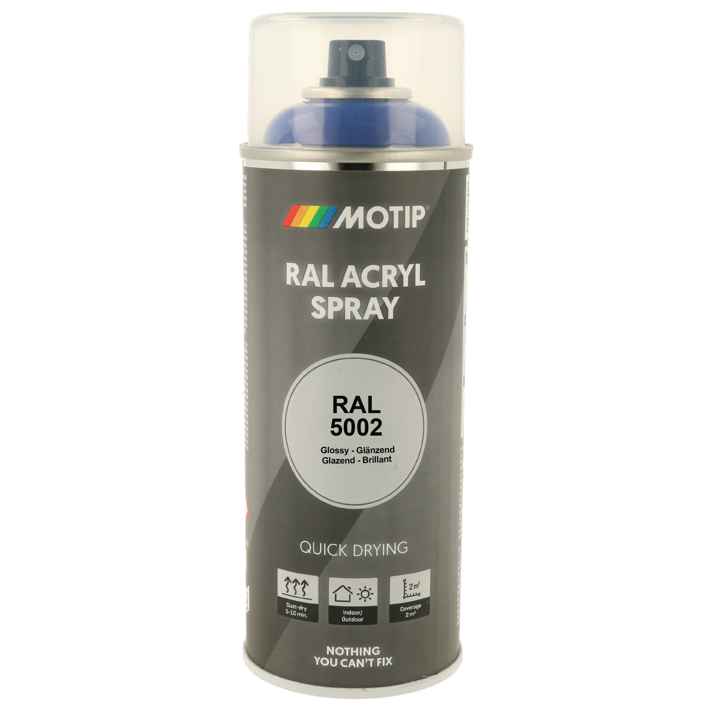 Motip RAL 5002 High Gloss Ultramarine Blue Spray Paint