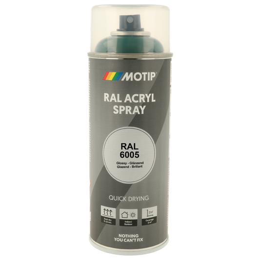 Motip RAL 6005 High Gloss Mossy Green Spray Pain