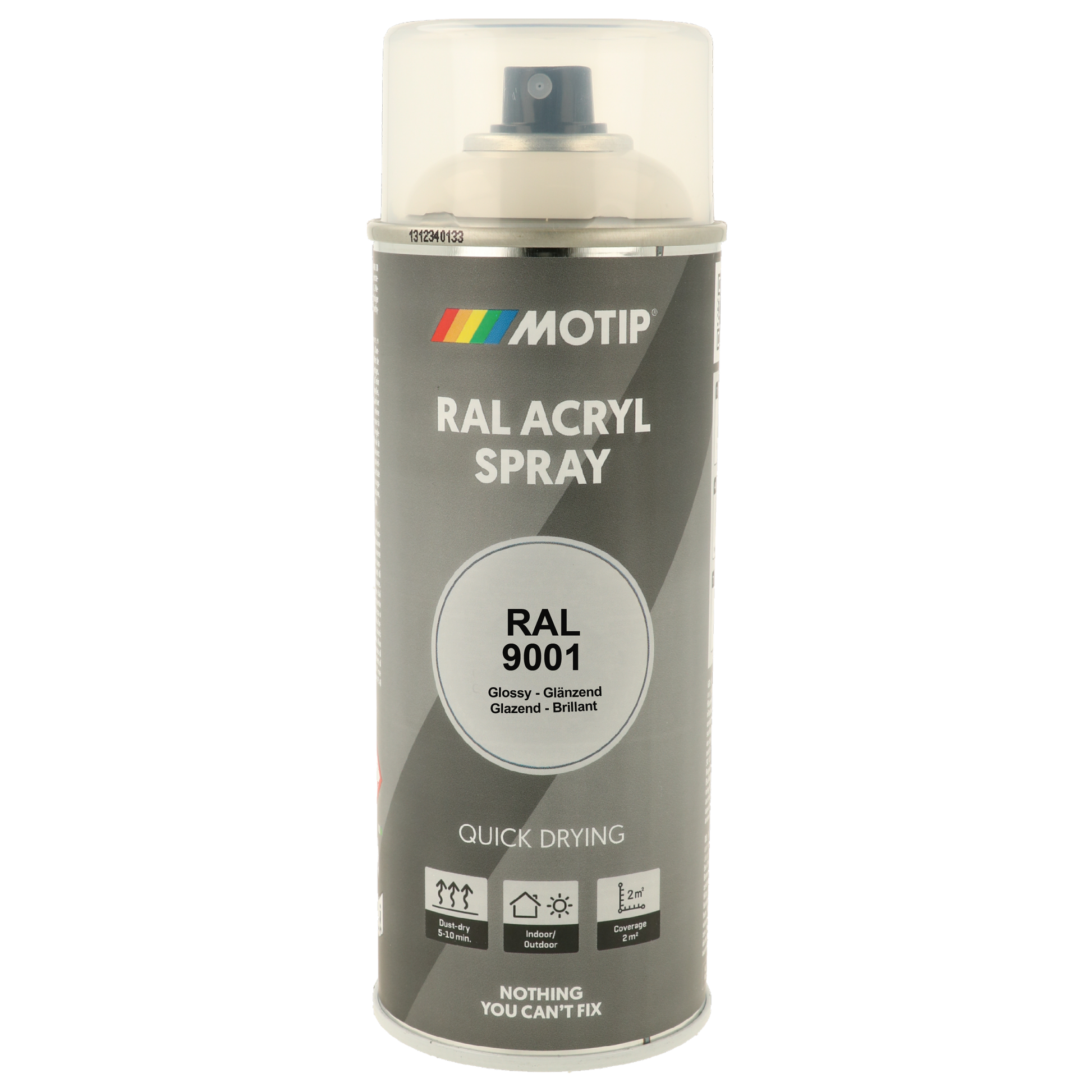 Motip RAL 9001 High Gloss Cream White Spray Paint