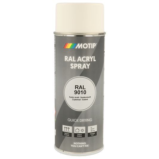 Motip RAL 9010 Satin Matt Pure White 