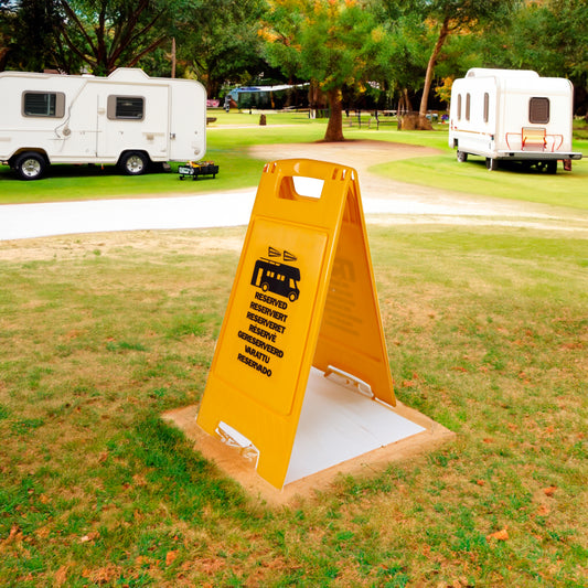 Motorhome Pitch Reserve Sign